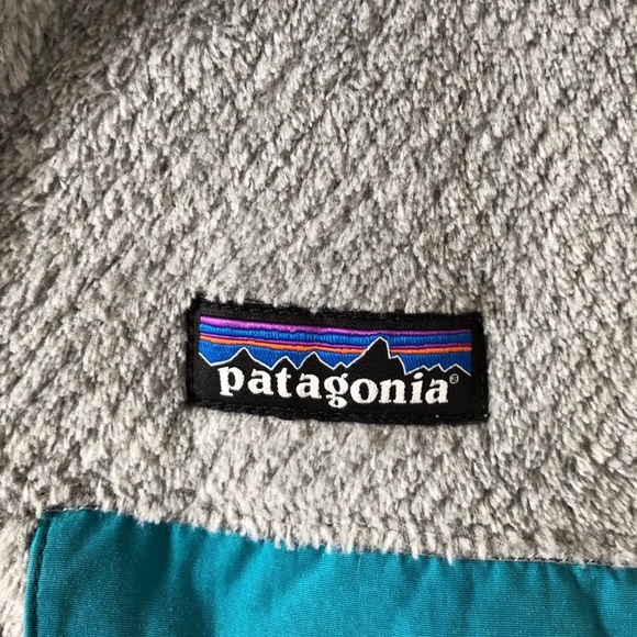 Grey & Teal Patagonia Fleece Vest - Picture 4 of 4